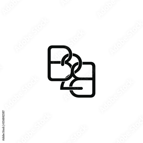 b2b letter original monogram logo design