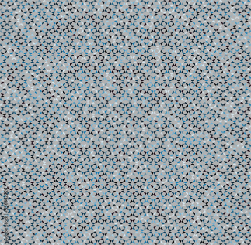 The Stained Glass Style Fabric Patterns, Water Blue