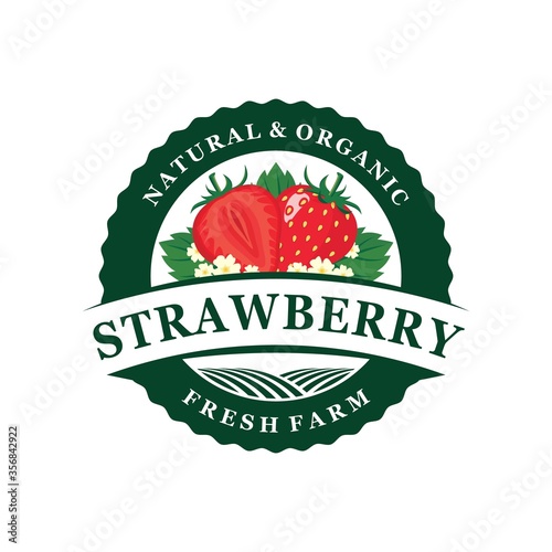 Strawberry logo design 