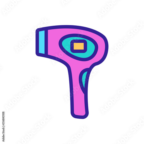 epilator ultrasonic cosmetology tool icon vector. epilator ultrasonic cosmetology tool sign. isolated color symbol illustration