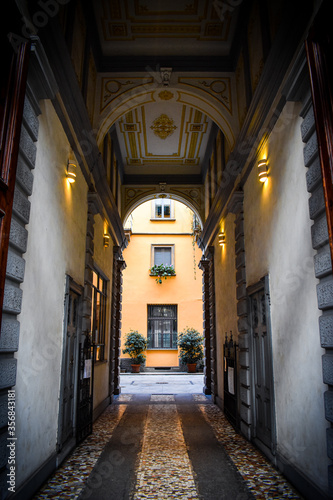 view of a traditional Milanese house entrance