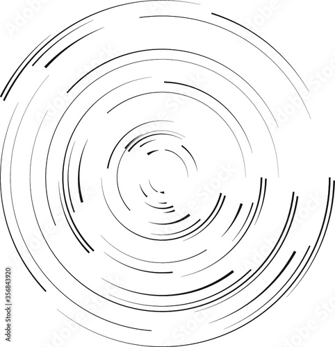 Lines in Circle Form . Spiral Vector Illustration .Technology round Logo . Design element . Abstract Geometric shape .