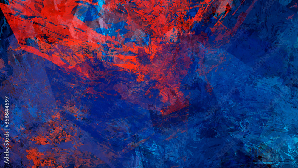 Naklejka premium Abstract digital painting, textured landscape background