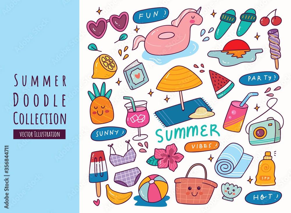 Hand Drawn Summer Doodle Collection