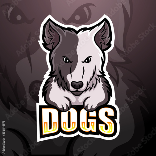 Dog mascot esport logo design