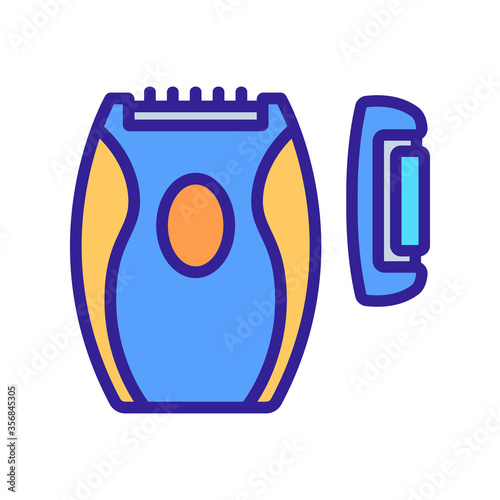 depilation electronic tool icon vector. depilation electronic tool sign. isolated color symbol illustration