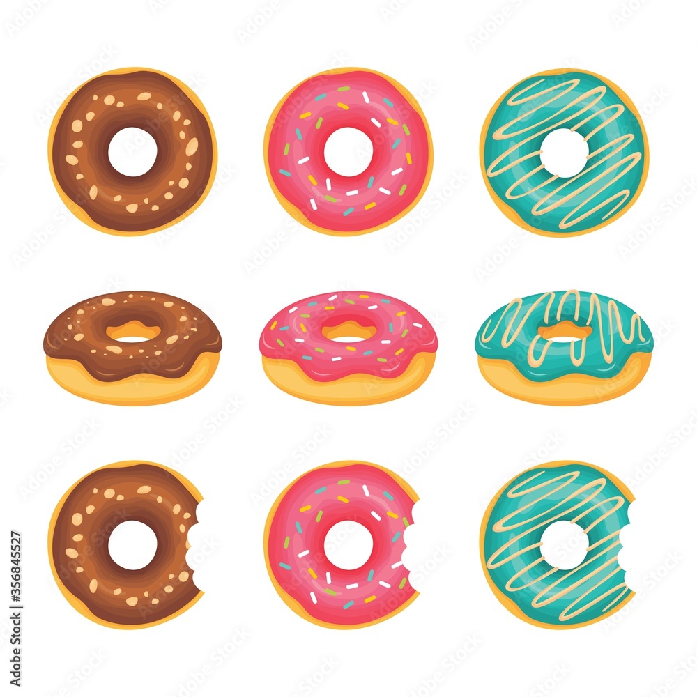 Donut vector pack illustration