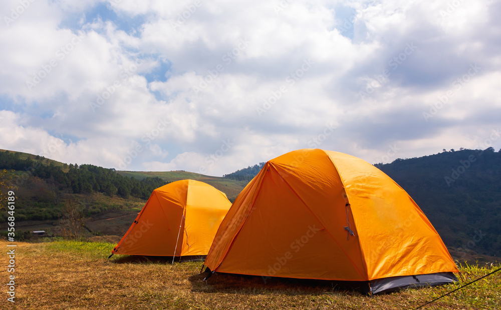 touristic tent in the mountains