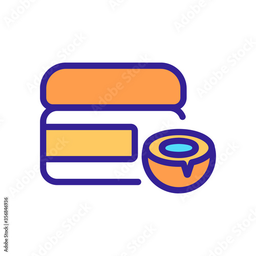 Free Download coconut cream container icon vector. coconut cream container sign. isolated color symbol illustration - GFXLoad