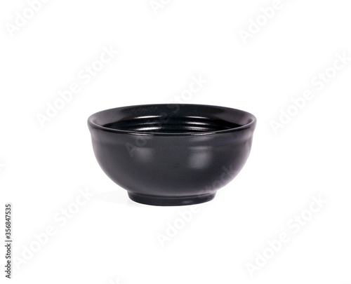 black bowl an isolated on a white background