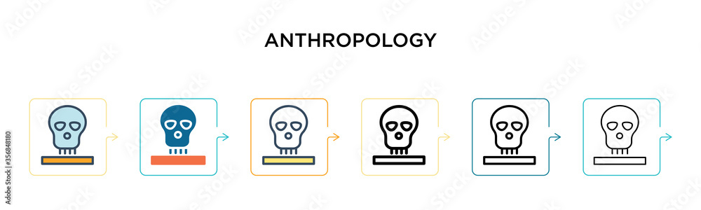 Anthropology vector icon in 6 different modern styles. Black, two colored anthropology icons designed in filled, outline, line and stroke style. Vector illustration can be used for web, mobile, ui Anthropology vector icon in 6 different modern styles. Black, two colored anthropology icons designed in filled, outline, line and stroke style. Vector illustration can be used for web, mobile, ui