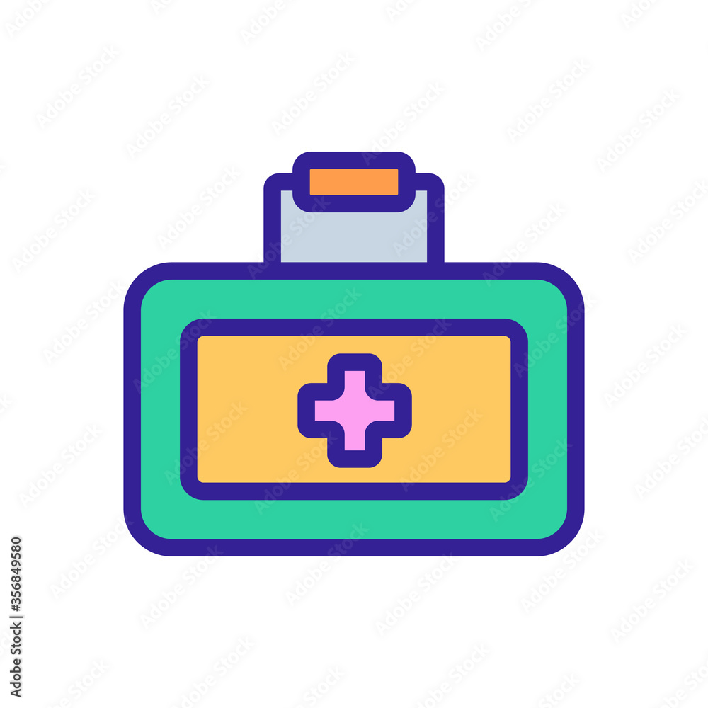 first aid kit car accessory icon vector. first aid kit car accessory sign. isolated color symbol illustration first aid kit car accessory icon vector. first aid kit car accessory sign. isolated color symbol illustration