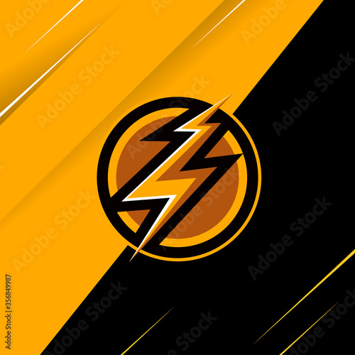 Thunder logo mascot template design