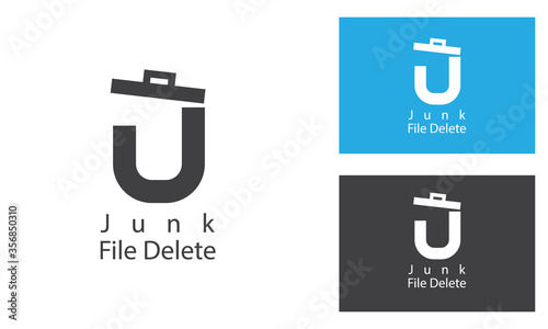 Junk File Delete Logo Design Template-J letter logo Design.