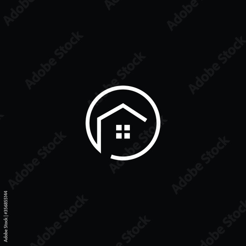 Logo design of O OO in vector logo for construction, home, real estate, building, property. Minimal awesome trendy professional logo design template on black background.