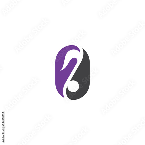 initial letter O logo and play button design template