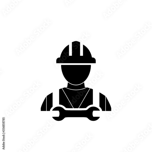 Constructor worker icon isolated on white background
