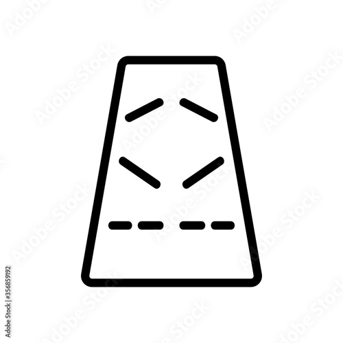 yoga mat fitness equipment icon vector. yoga mat fitness equipment sign. isolated contour symbol illustration