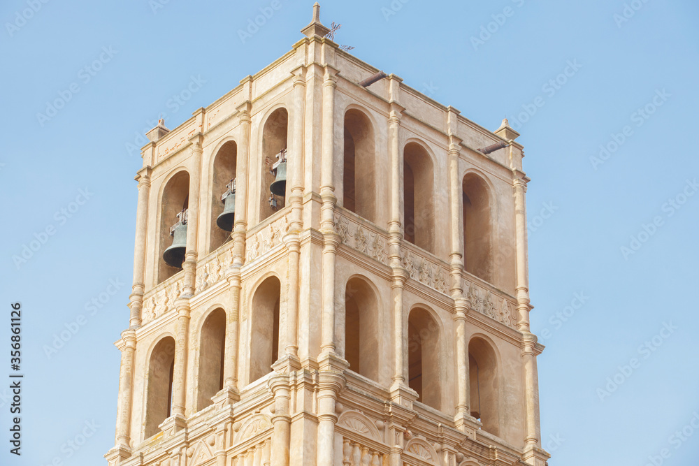 Obraz premium Purisima Concepcion Church tower. Hornachos, Spain