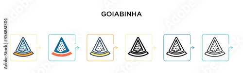 Goiabinha vector icon in 6 different modern styles. Black, two colored goiabinha icons designed in filled, outline, line and stroke style. Vector illustration can be used for web, mobile, ui photo