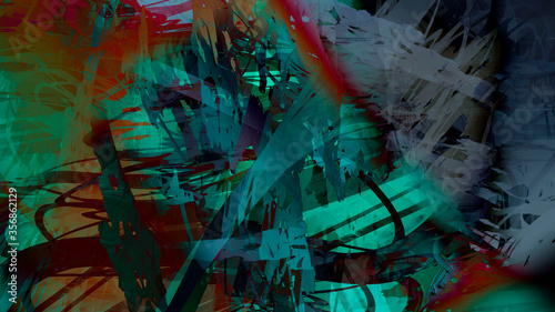 Abstract colorful digital painting, background © Christian