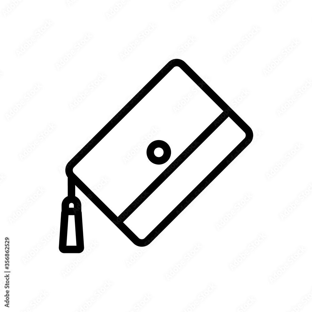 wallet female accessory icon vector. wallet female accessory sign. isolated contour symbol illustration wallet female accessory icon vector. wallet female accessory sign. isolated contour symbol illustration