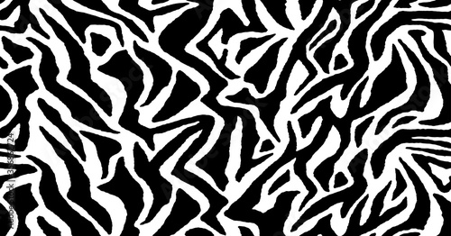 Abstract print animal seamless pattern. Zebra, tiger stripes vector