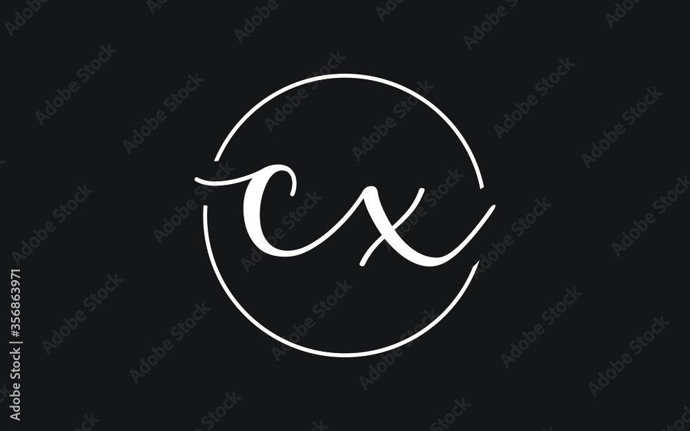 cx or xc Cursive Letter Initial Logo Design, Vector Template cx or xc Cursive Letter Initial Logo Design, Vector Template