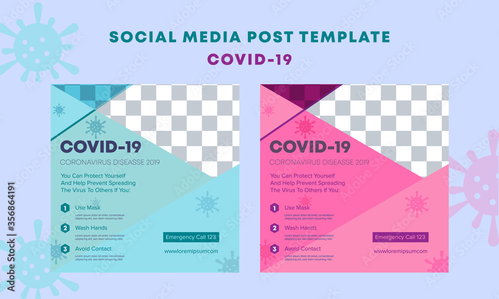 COVID -19 social media post design creative social media post design ...