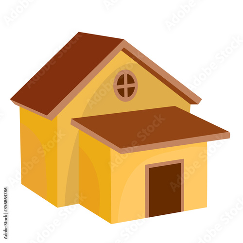 technical room, shed, flat, cartoon illustration, isolated object on a white background, vector illustration, © Oxana Kopyrina