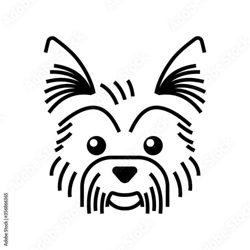 Yorkshire terrier cute character photo
