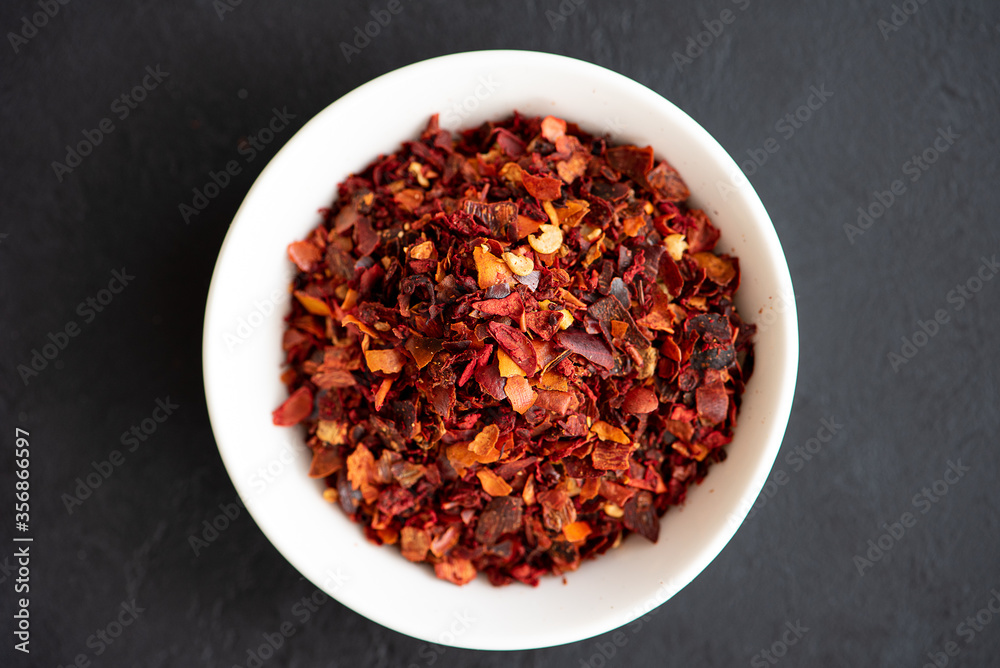 spices for cooking - dried, ground chili pepper close-up spices for cooking - dried, ground chili pepper close-up