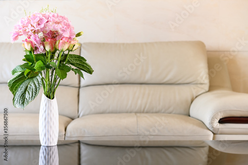 house indoor with beautiful flowers