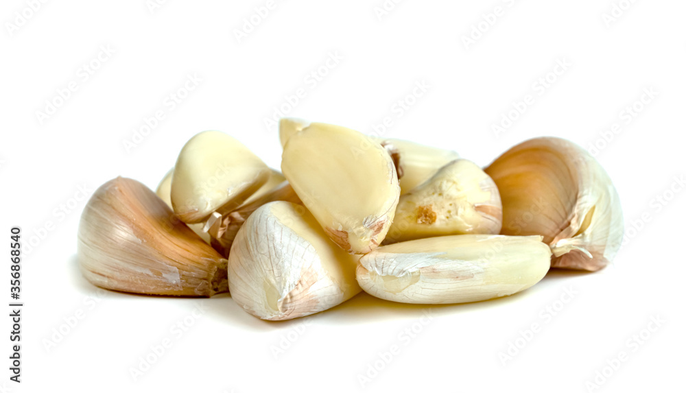 garlic isolated on white background garlic isolated on white background