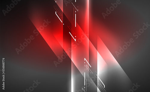 Dynamic neon shiny abstract background. Trendy abstract layout template for business or technology presentation, internet poster or web brochure cover, wallpaper