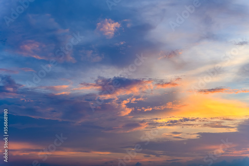 beautiful clouds in the sunset time © Freer