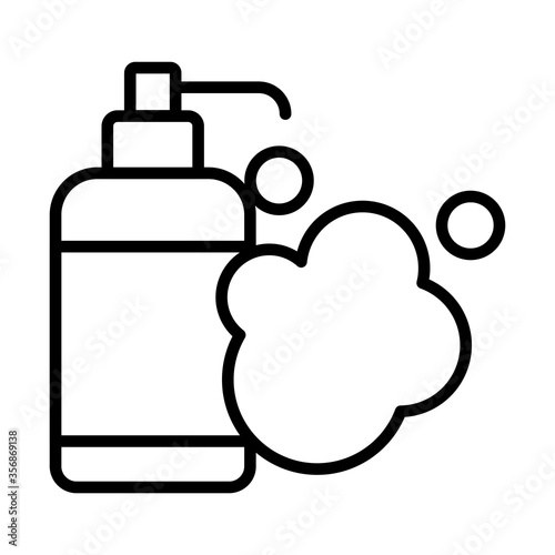 dispensing bottle, soft liquid soap bottle , liquid soap , line style icon