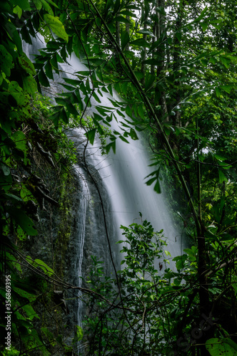 The beauty of Palaoorkotta waterfalls in Malappuram district of Kerala state, India. © Sainuddeen
