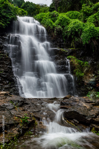 Fototapeta Naklejka Na Ścianę i Meble -  The beauty of Palaoorkotta waterfalls in Malappuram district of Kerala state, India.