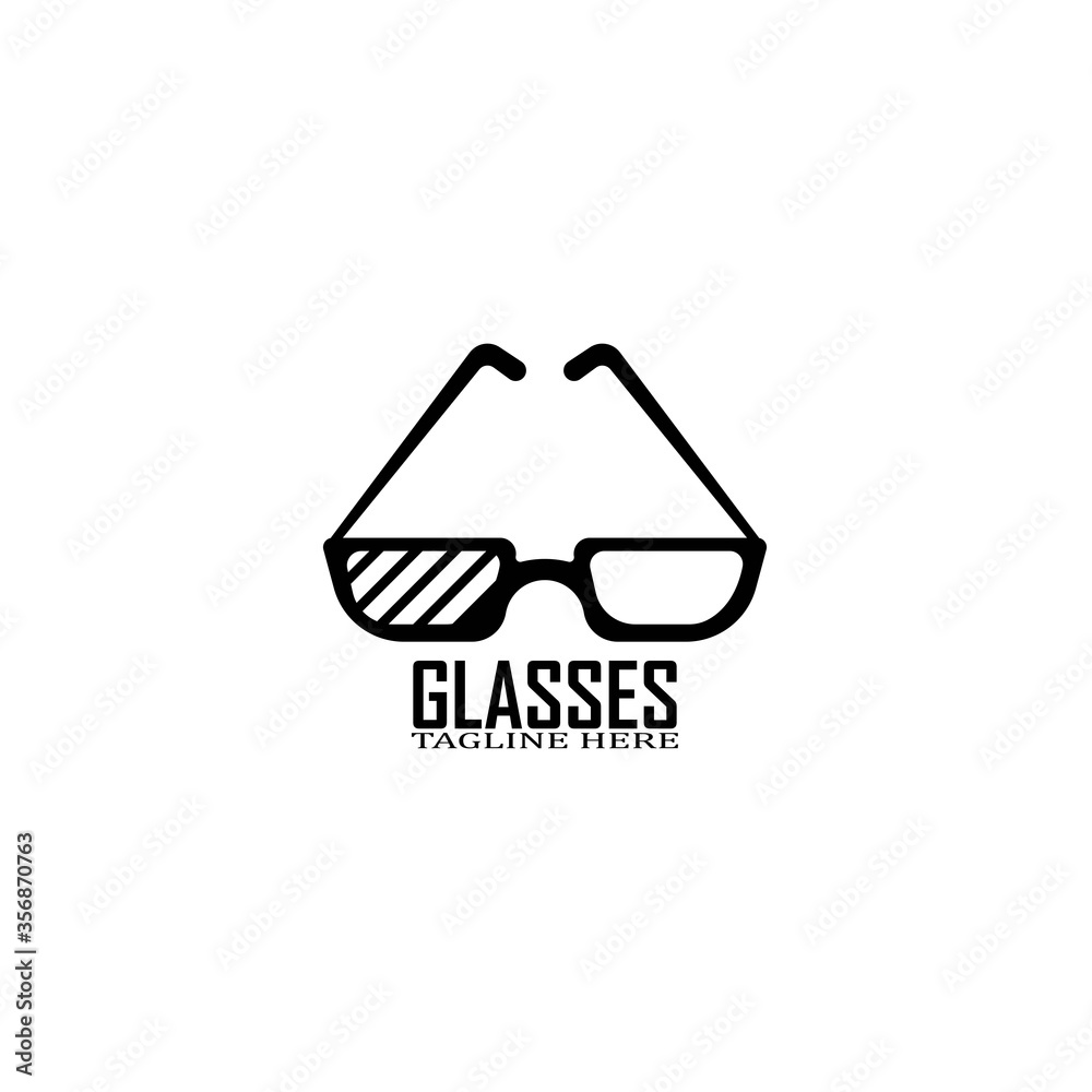 Glasses symbol vector icon design template

