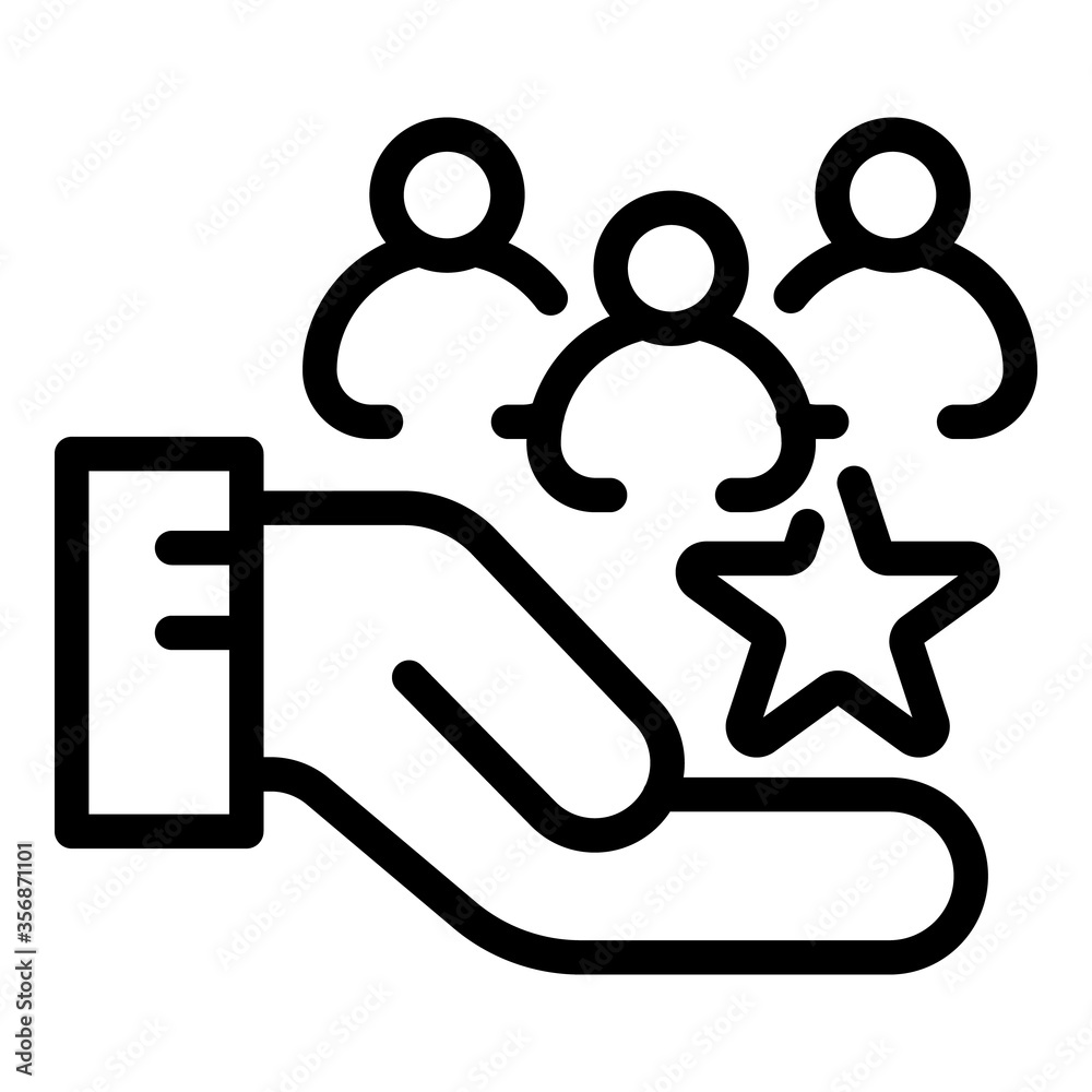 Vip shop clients icon. Outline vip shop clients vector icon for web design isolated on white background Vip shop clients icon. Outline vip shop clients vector icon for web design isolated on white background