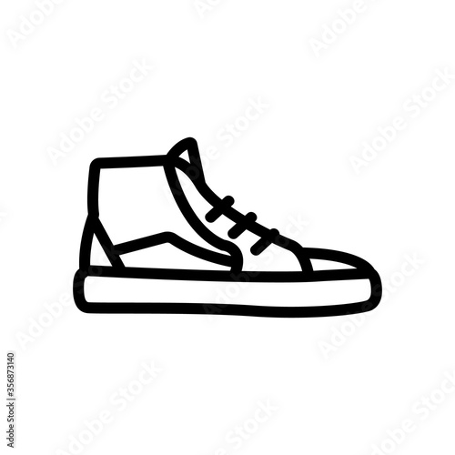 conver shoe icon vector. conver shoe sign. isolated contour symbol illustration