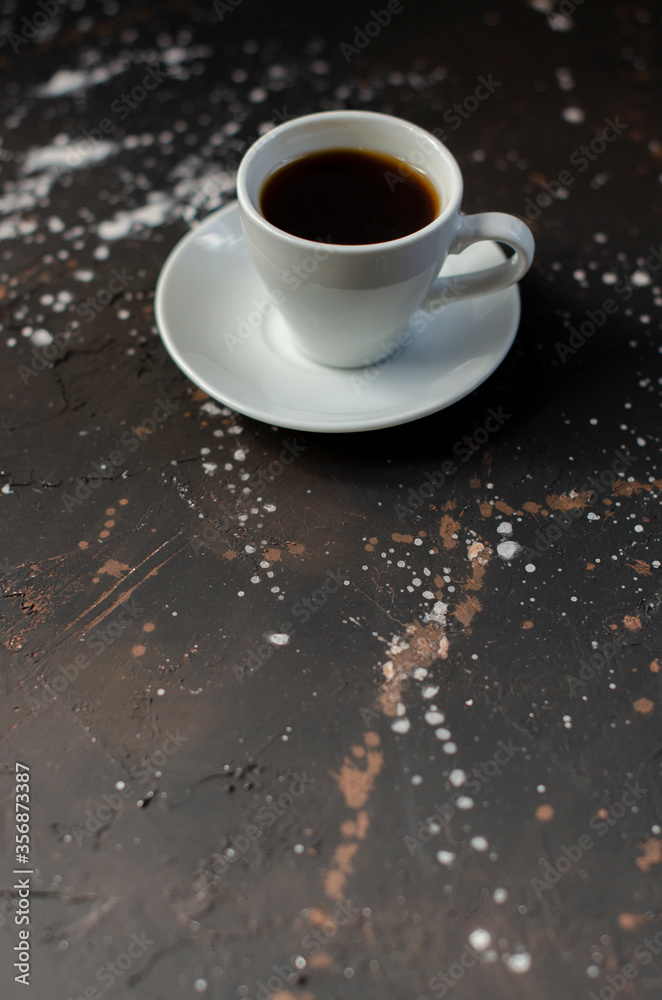 Fototapeta premium coffee cup on black background