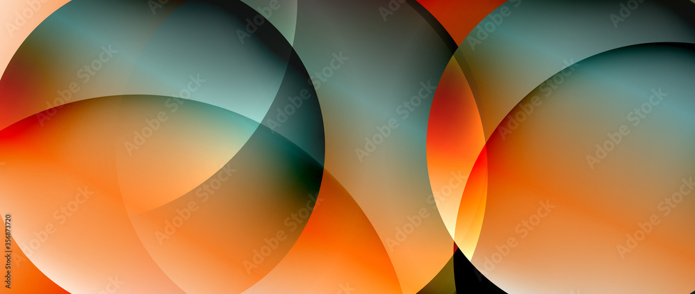 Obraz premium Circle modern geometric abstract background with liquid gradients