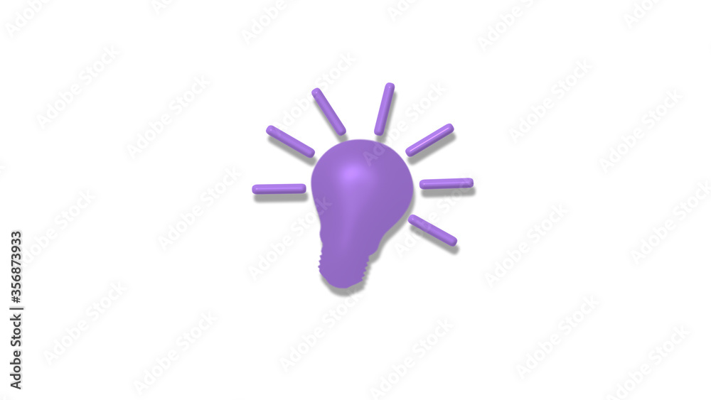 New purple 3d bulb icon on white background,Bulb icon New purple 3d bulb icon on white background,Bulb icon