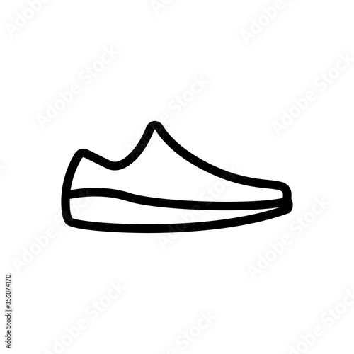 slip-on shoe icon vector. slip-on shoe sign. isolated contour symbol illustration