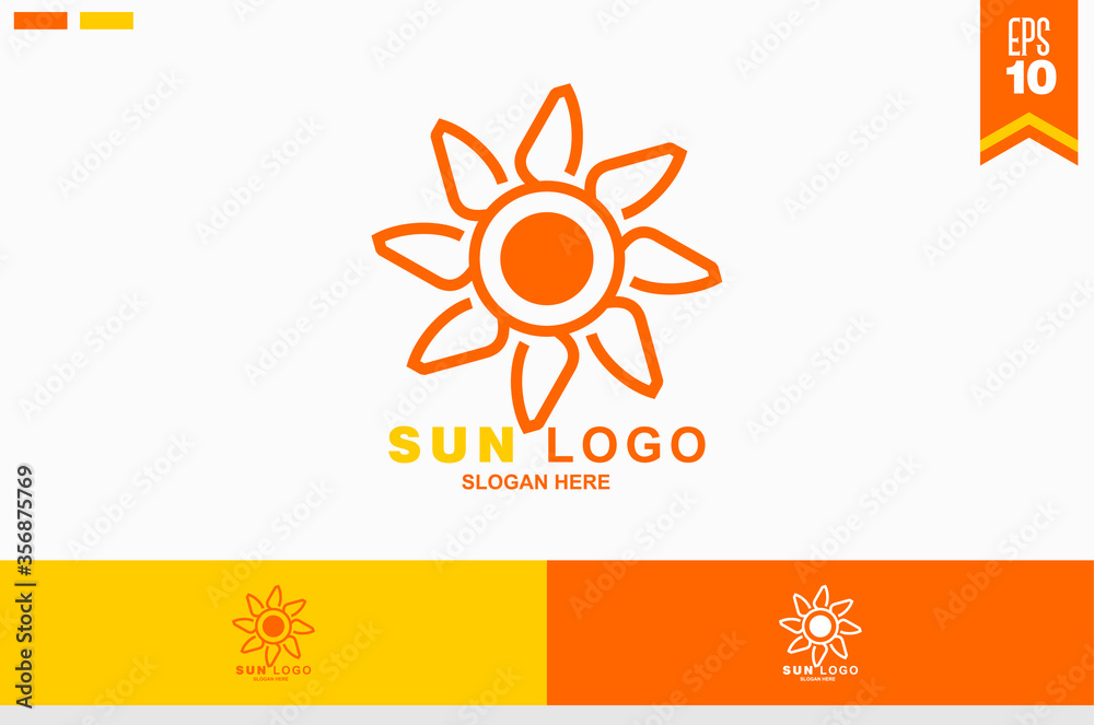 Obraz premium Abstract sun logo design template