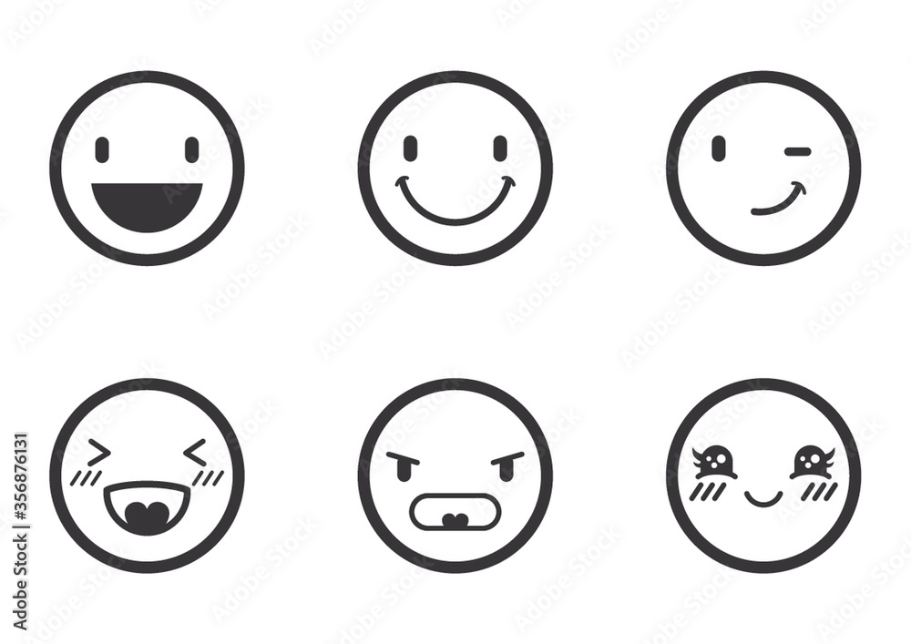 Fototapeta premium ikony emotikonów
