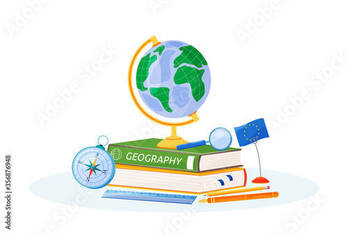 Fotografia Geography flat concept vector illustration