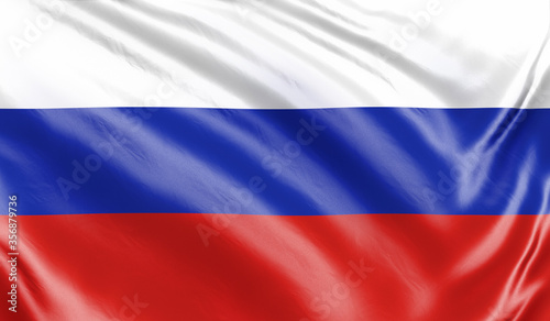 Free Download Banner. Realistic flag. Russia flag blowing in the wind. Background silk texture. 3d illustration. - GFXLoad